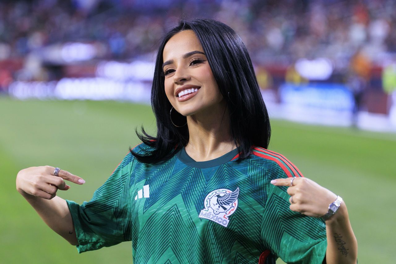 female celebrities on the football field