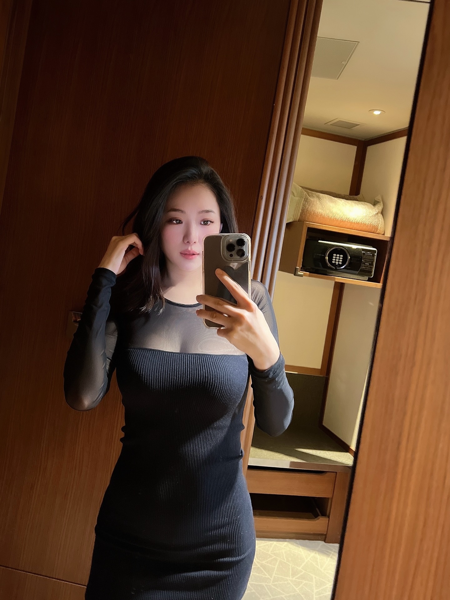 selfie with mobile phone