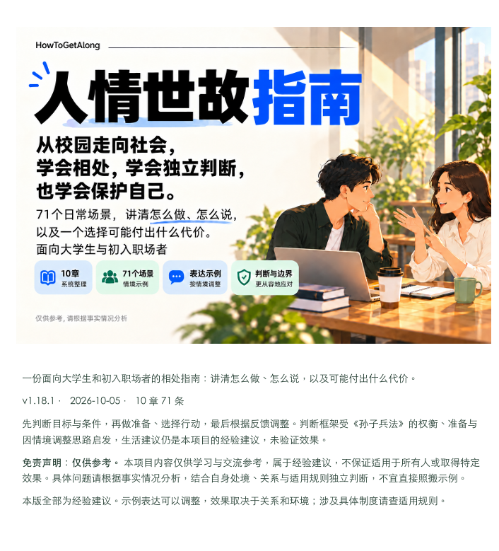 最近很火的，人情世故指南